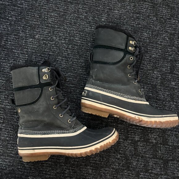 Black WindRiver Winter Boots Lined Waterproof Warm Size 9 - Picture 3 of 5